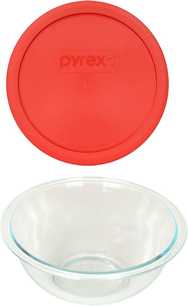 Amazon.com: Pyrex 323 1.5-Quart Glass Mixing Bowl & 323-PC Red